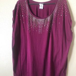 Plus size Burgundy blouse 3x